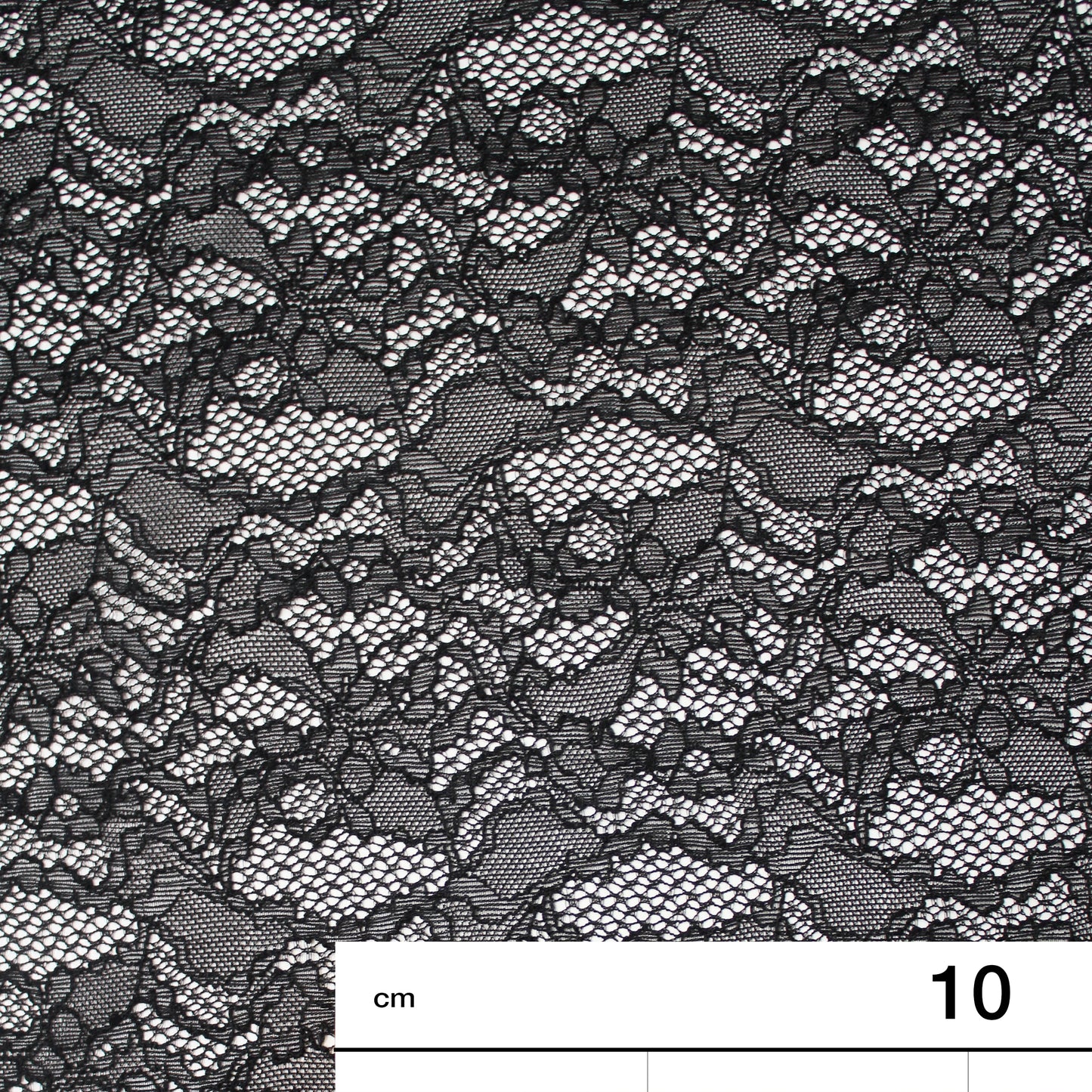 Pizzo Chantilly Elasticizzato con Effetto Onde e Fiorellini