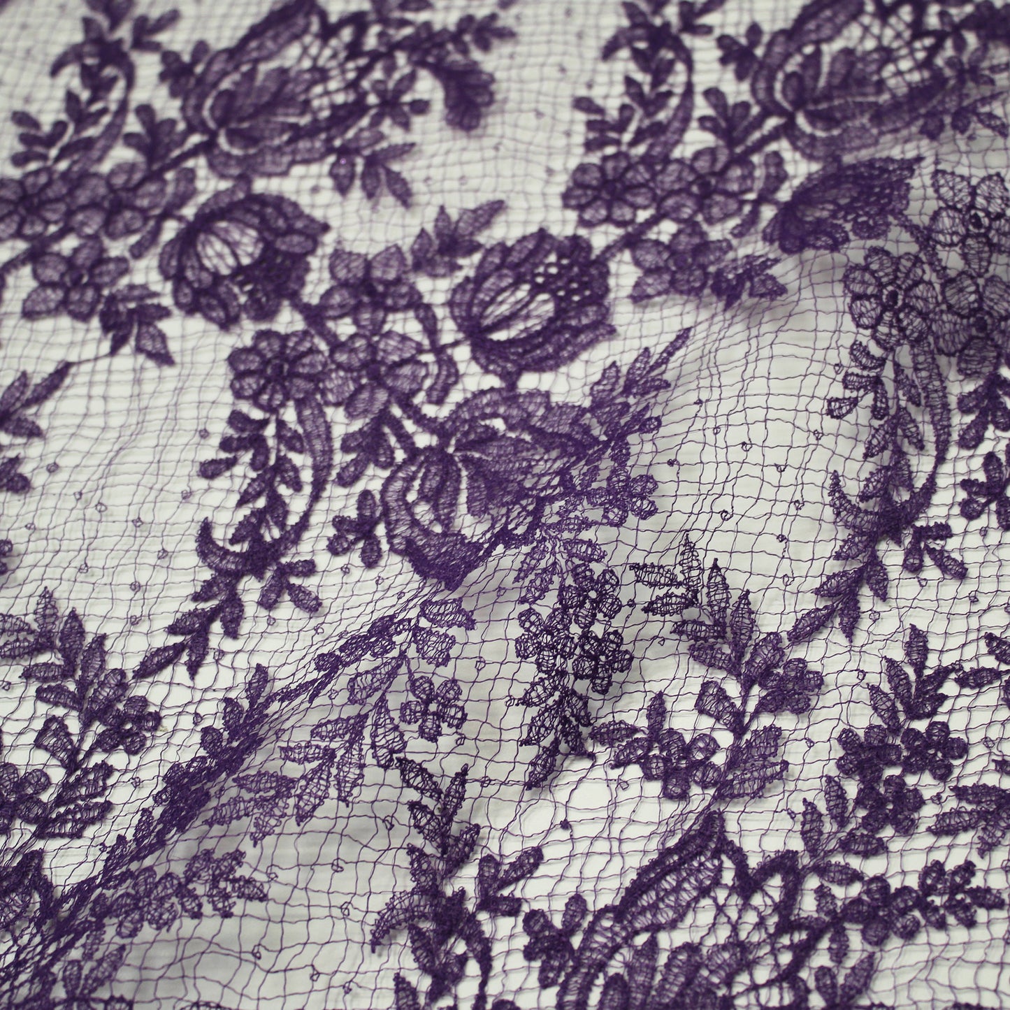 Pizzo Doppio Bordo Ricamato con Fiori
