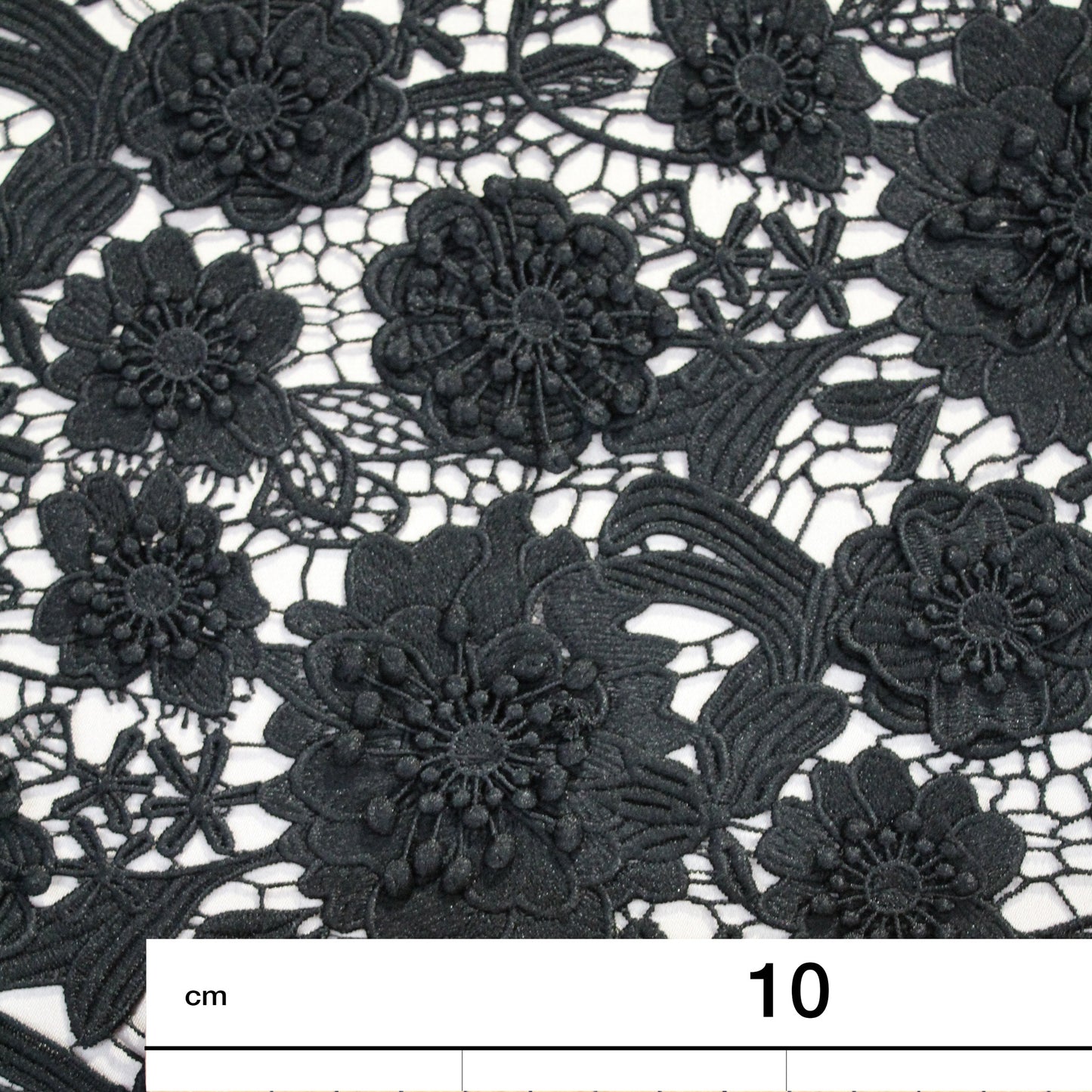 Macramé Lace with Raised Floral Motifs