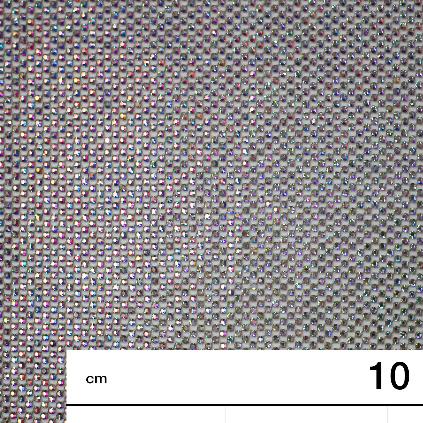 Rete Stretta con Strass Tondi Piccoli Tono su Tono