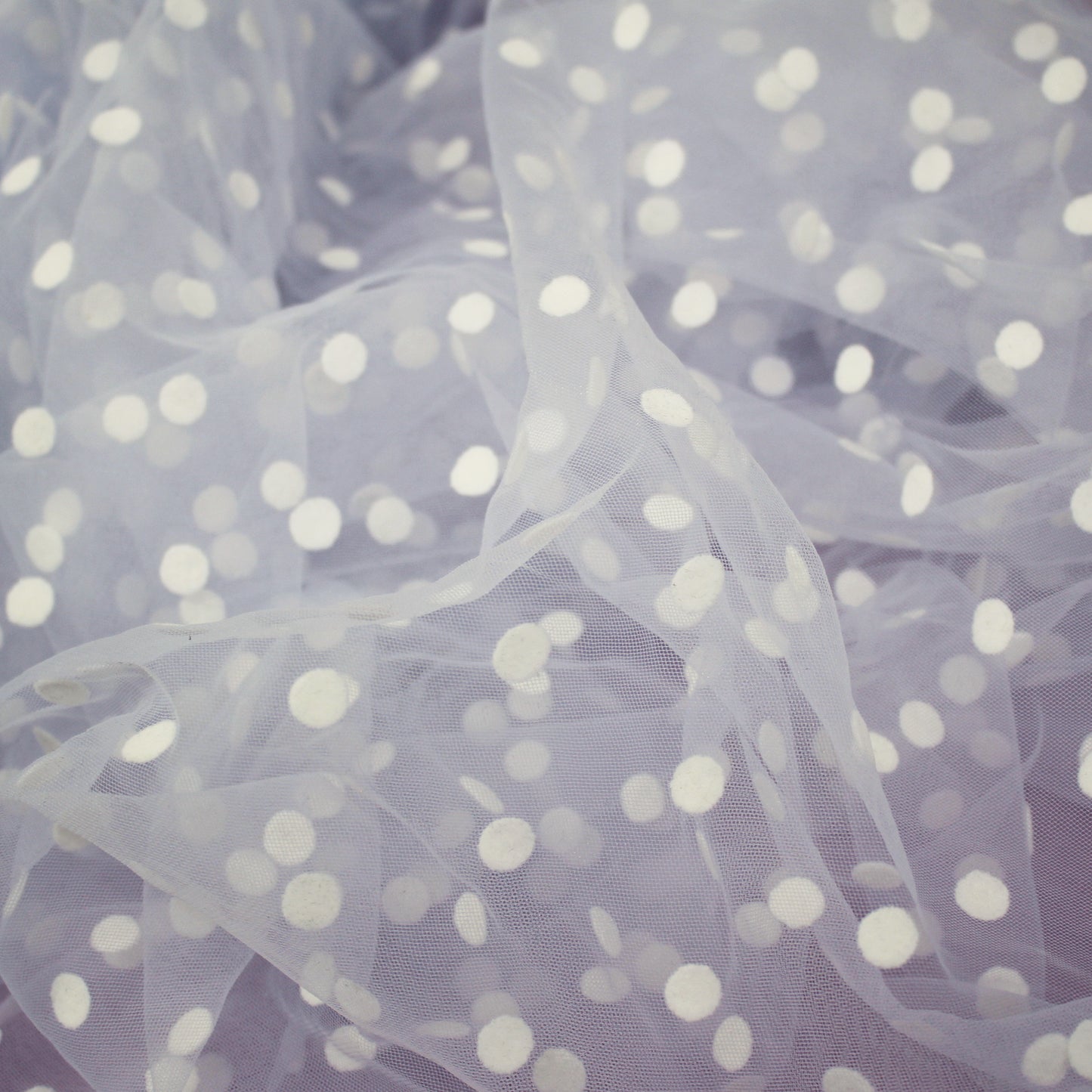 Tulle Flock Pois Grandi