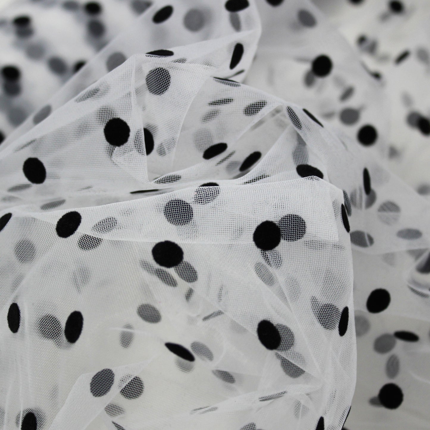 Tulle Flock Pois Grandi