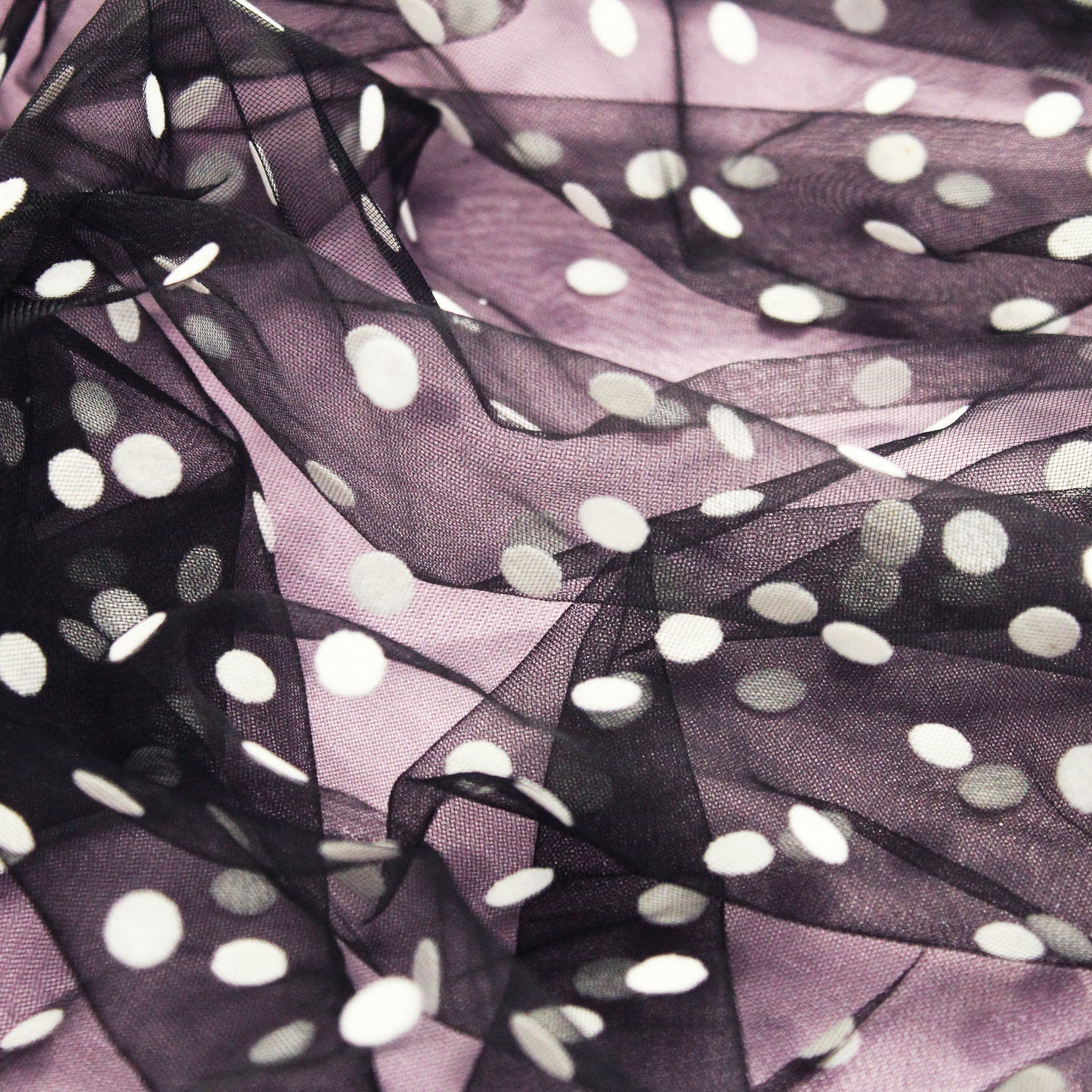 Tulle Flock Pois Grandi