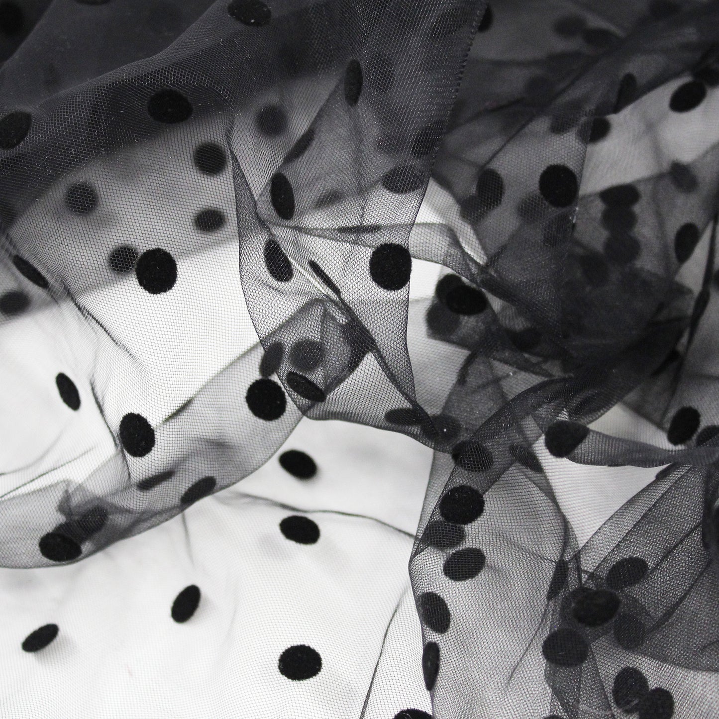 Tulle Flock Pois Grandi