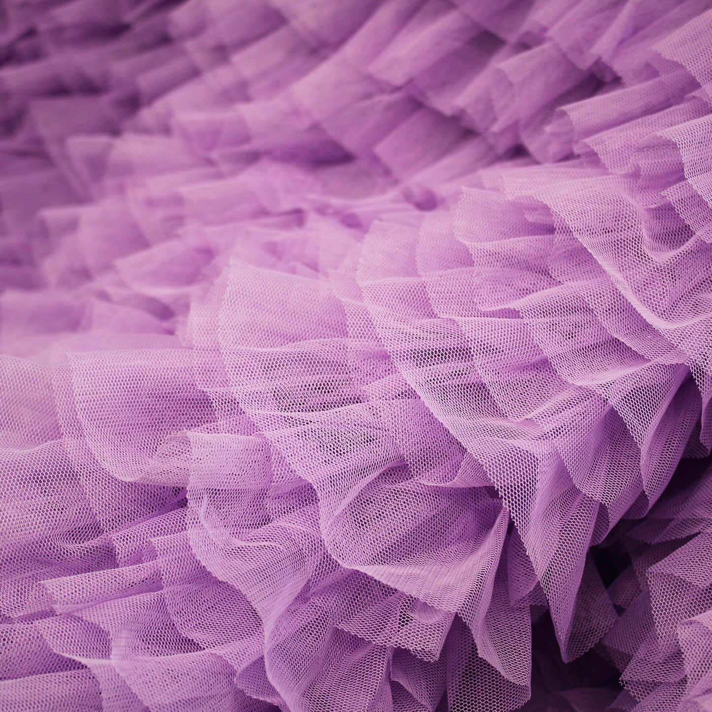 Embroidered Tulle with Ruffles and Flounces