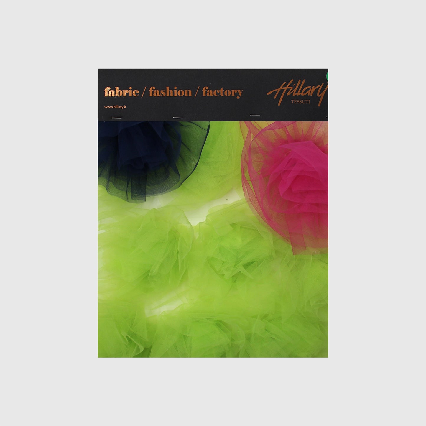 Cartella Tulle Ricamato con Fiori Grandi in Tulle 3D