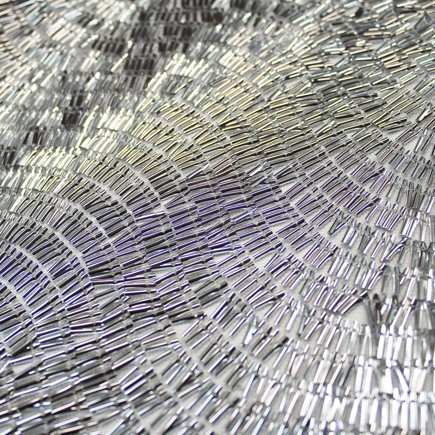Tulle Ricamato con Micro Cannette