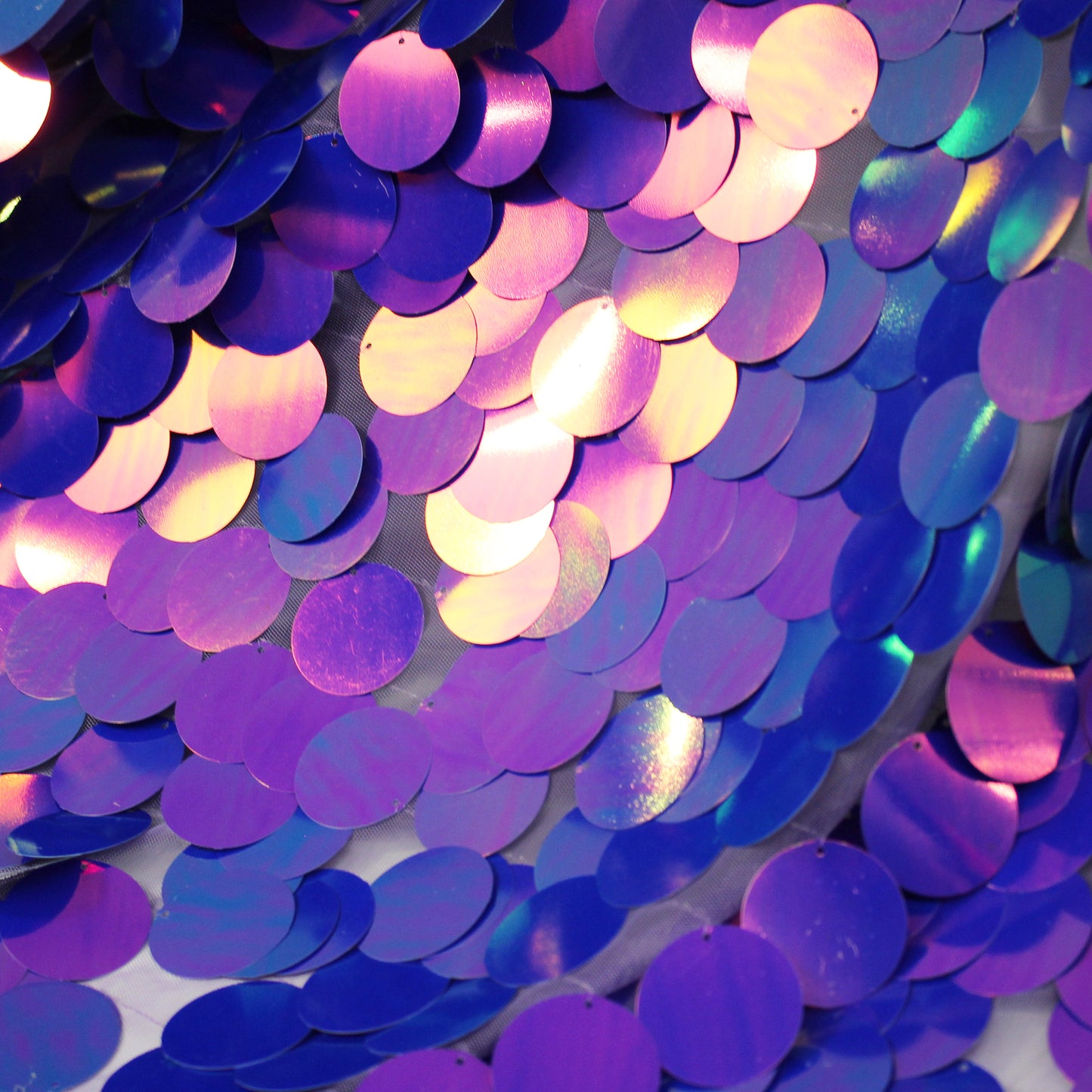 Sequin Embroidered Tulle with Large Paillettes in Cascading Design