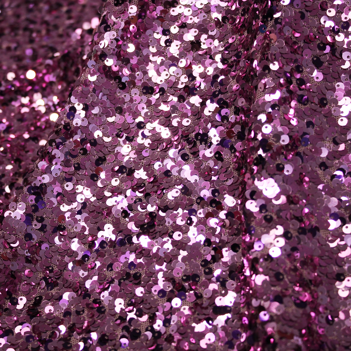 Tulle Ricamato Paillettes Lucide a Campo Pieno