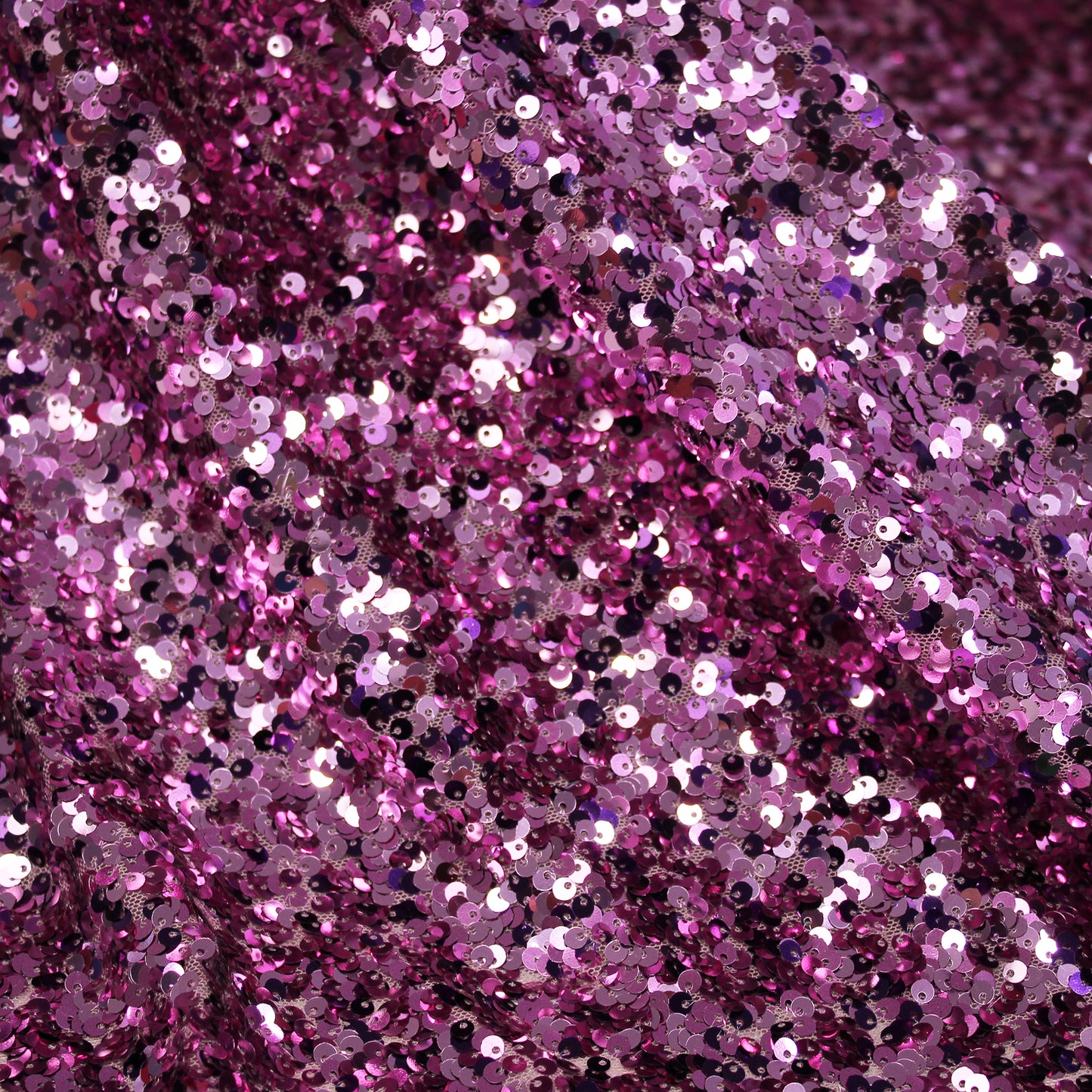 Tulle Ricamato Paillettes Lucide a Campo Pieno