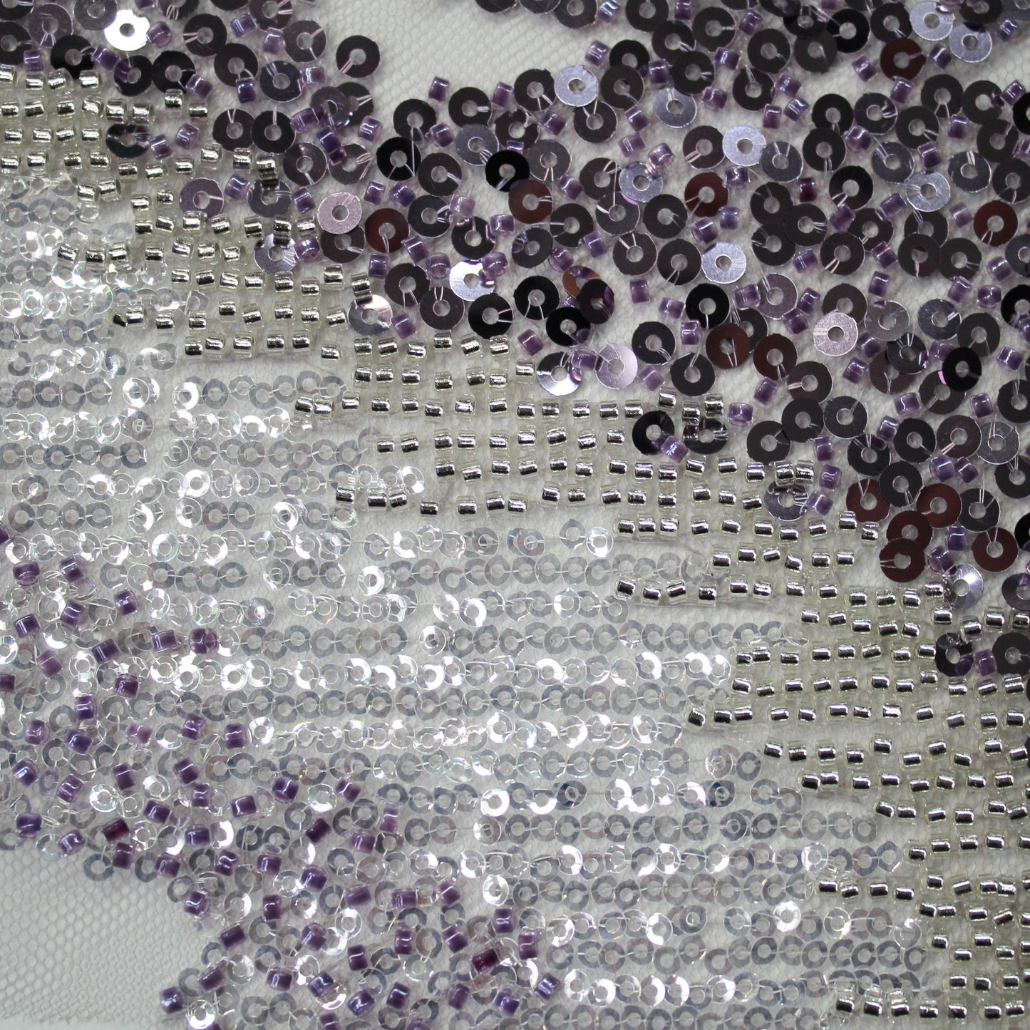 Tulle Ricamato con Pailettes Multicolor