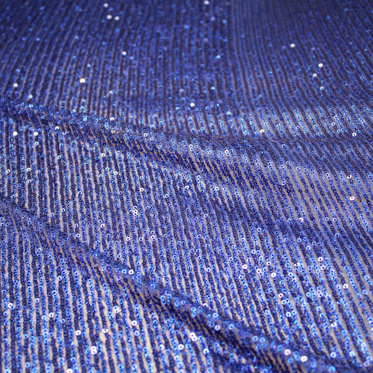 Tulle Ricamato Paillettes Piccole Verticali Iridate