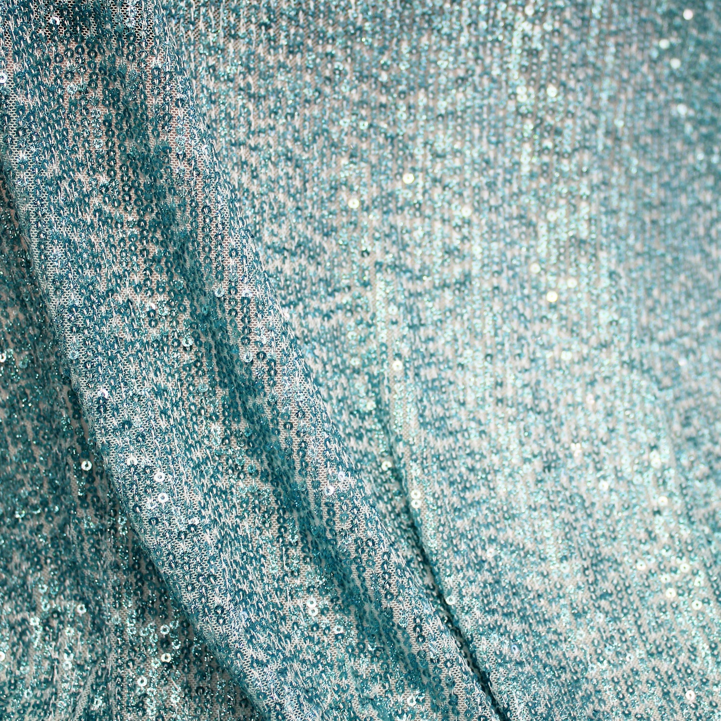 Tulle Ricamato Paillettes Piccole Verticali Iridate