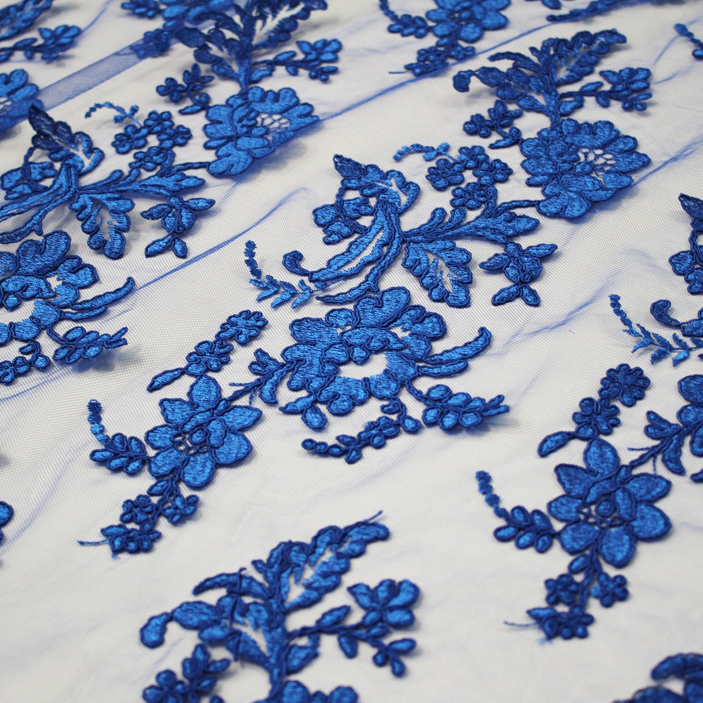 Embroidered Tulle with Rebrodée