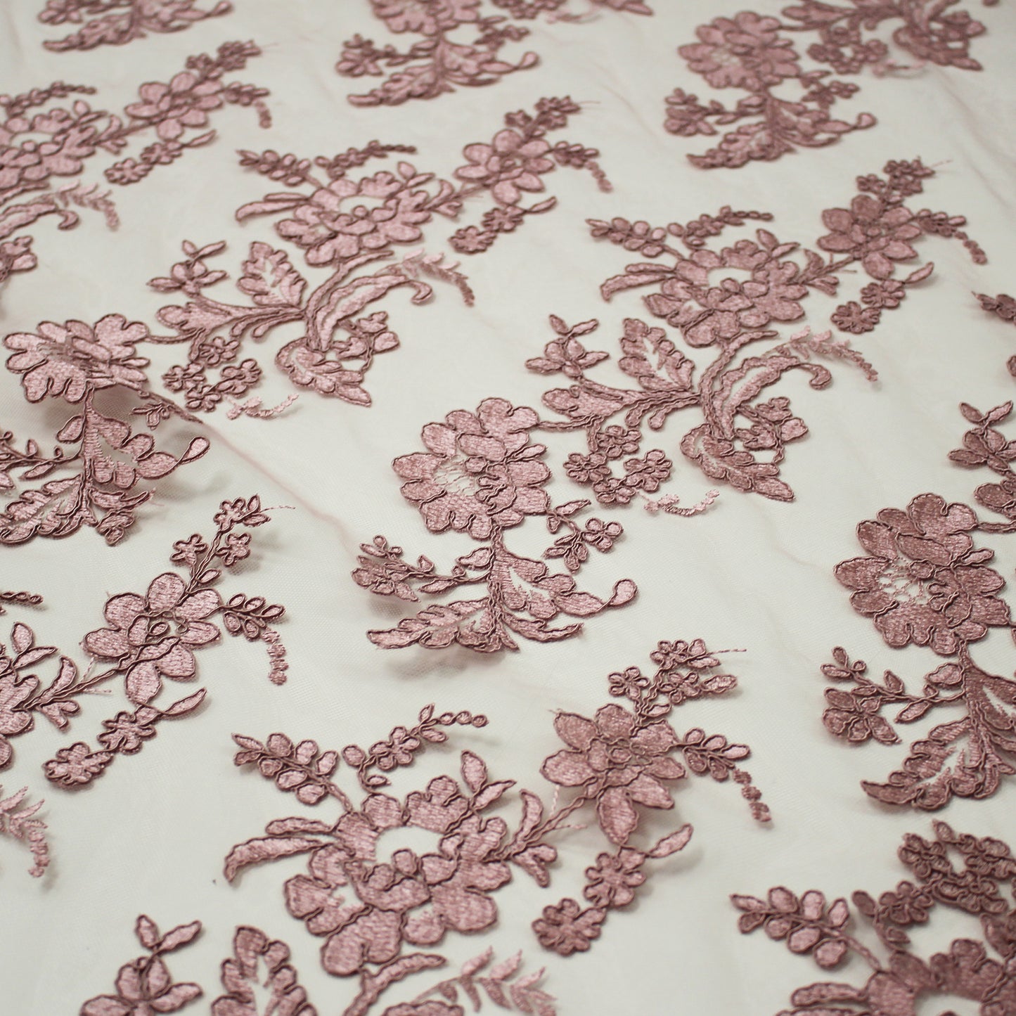 Embroidered Tulle with Rebrodée