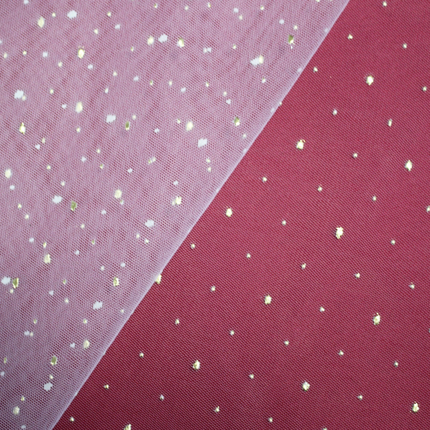 Tulle Ricamato Strass Effetto Pois