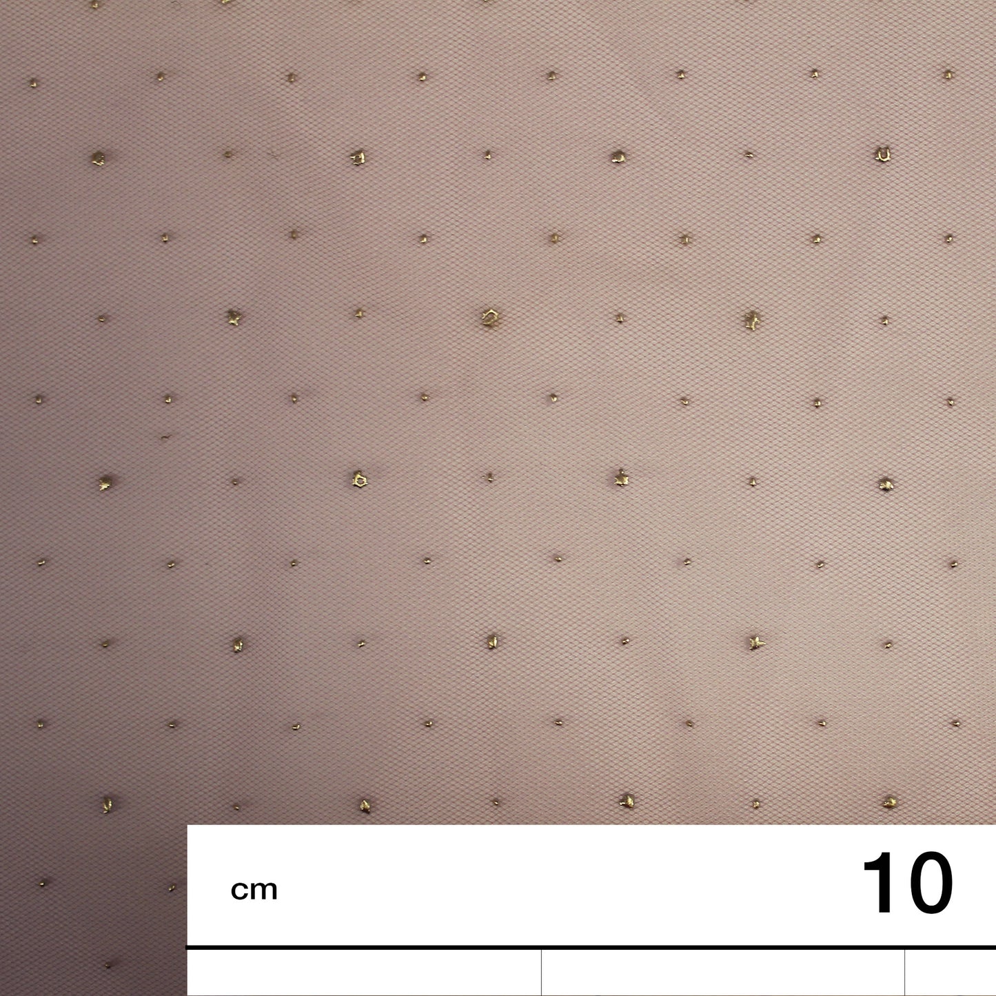 Tulle Ricamato Strass Effetto Pois