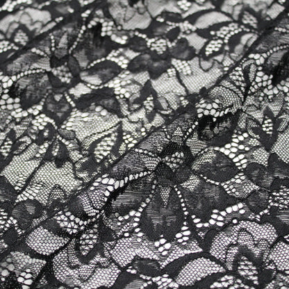 Elasticized Chantilly Lace with Flowers
