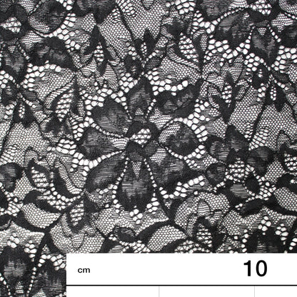 Elasticized Chantilly Lace with Flowers