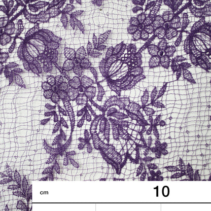 Double Border Embroidered Lace with Flowers