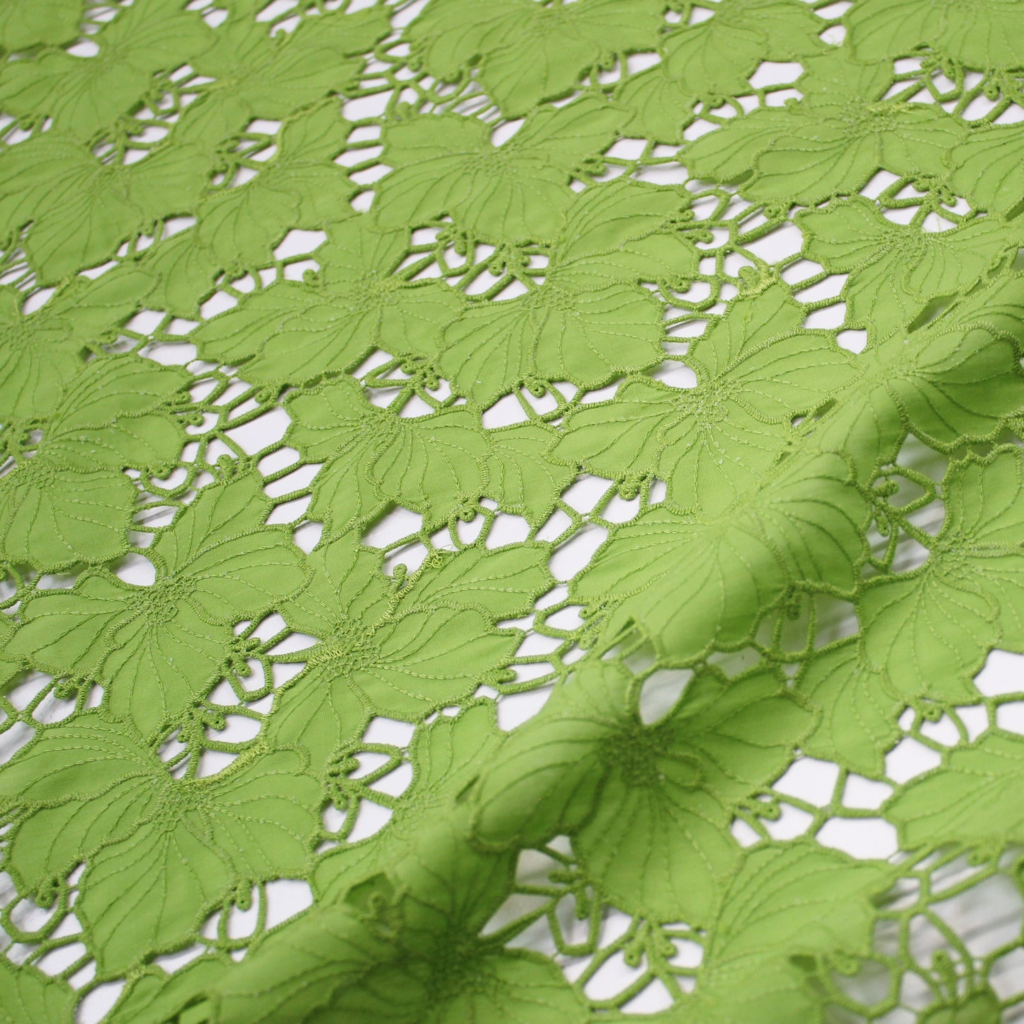 Pizzo Macramè Doppio Bordo con Petali di Fiori
