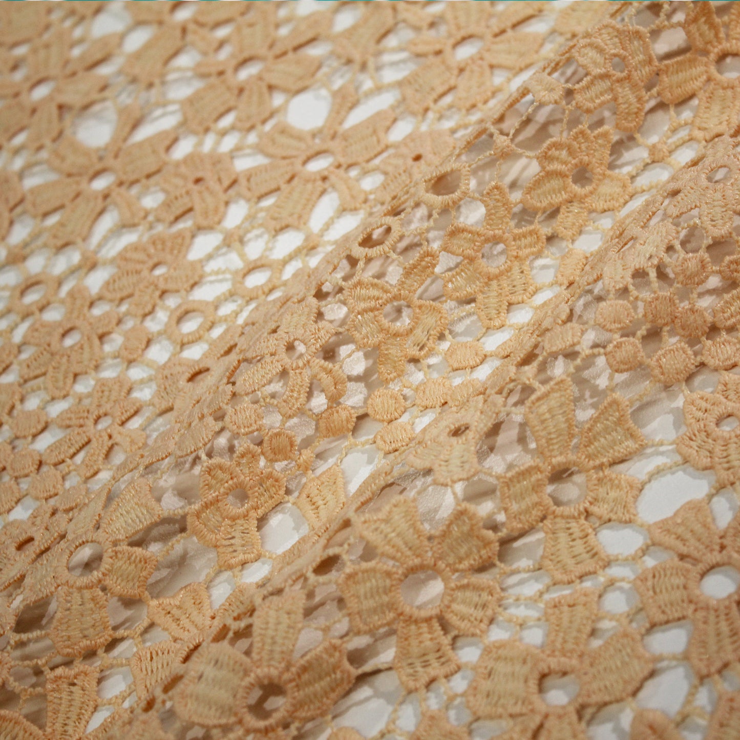 Pizzo Macramè con Fiori a Campo Pieno