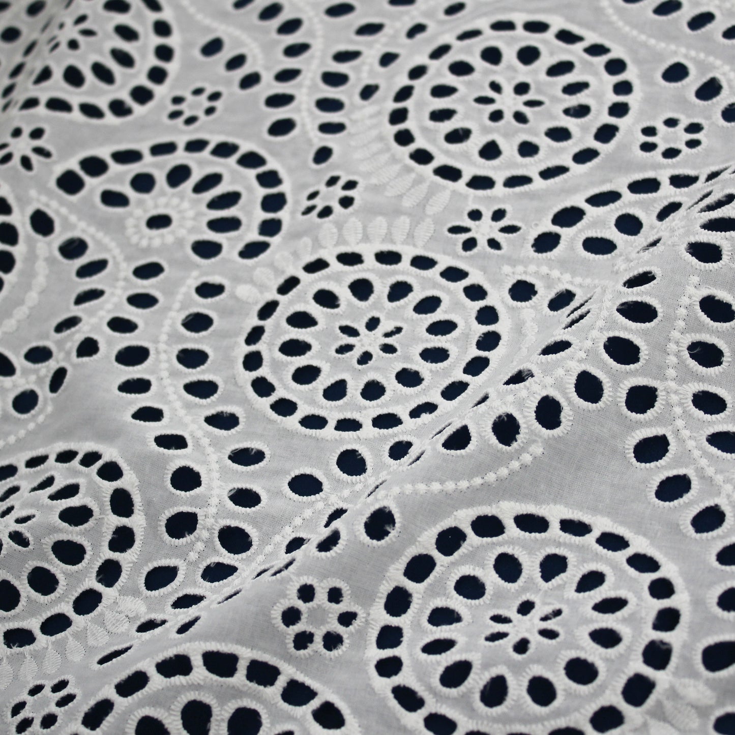 Sangallo Lace with Circles and Abstract Pattern