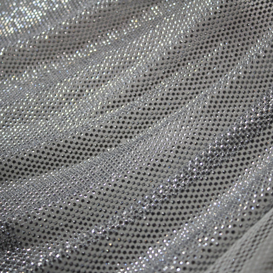 Rete Stretta con Strass Tondi Piccoli Tono su Tono