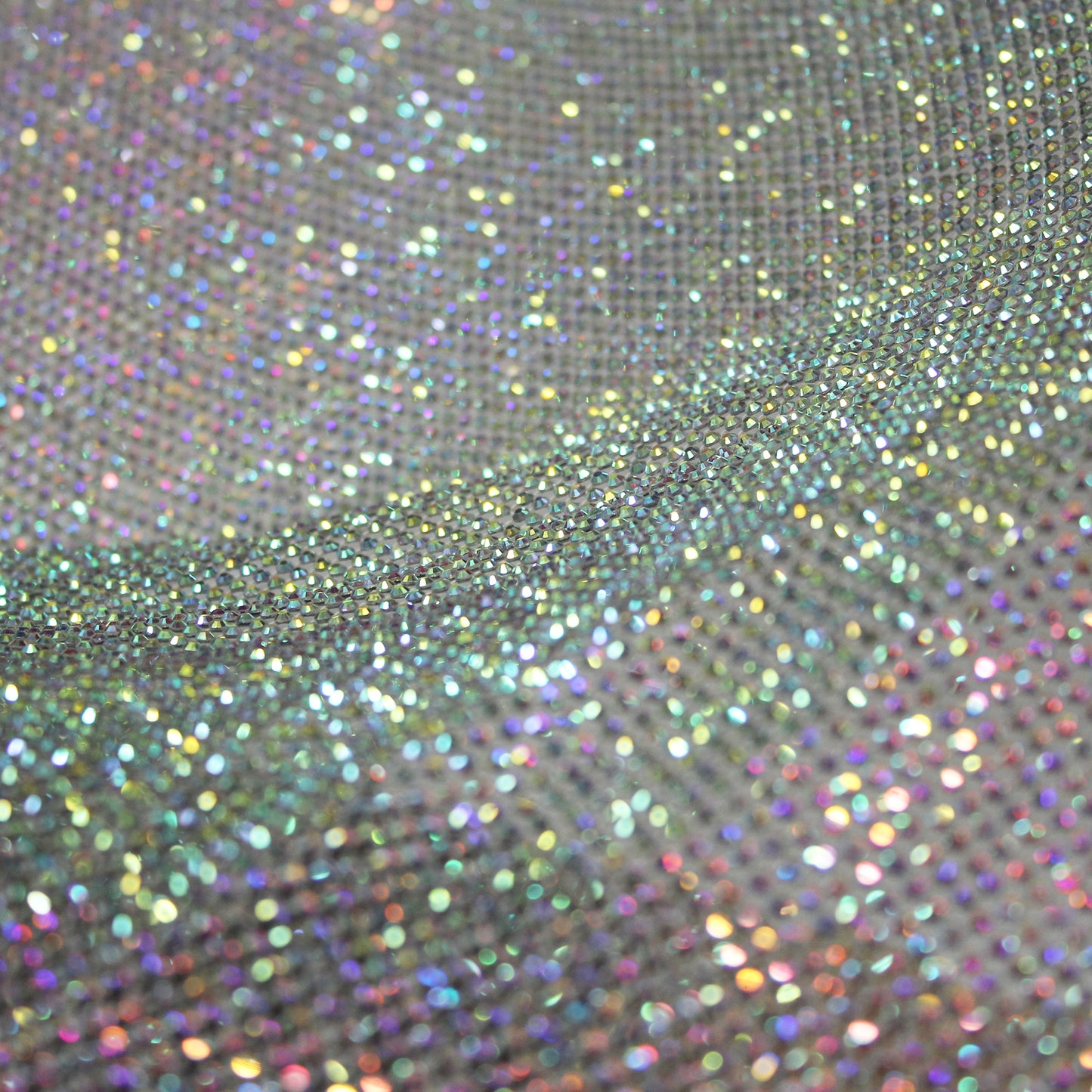 Rete Stretta con Strass Tondi Piccoli Tono su Tono