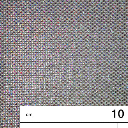 Rete Stretta con Strass Tondi Piccoli Tono su Tono