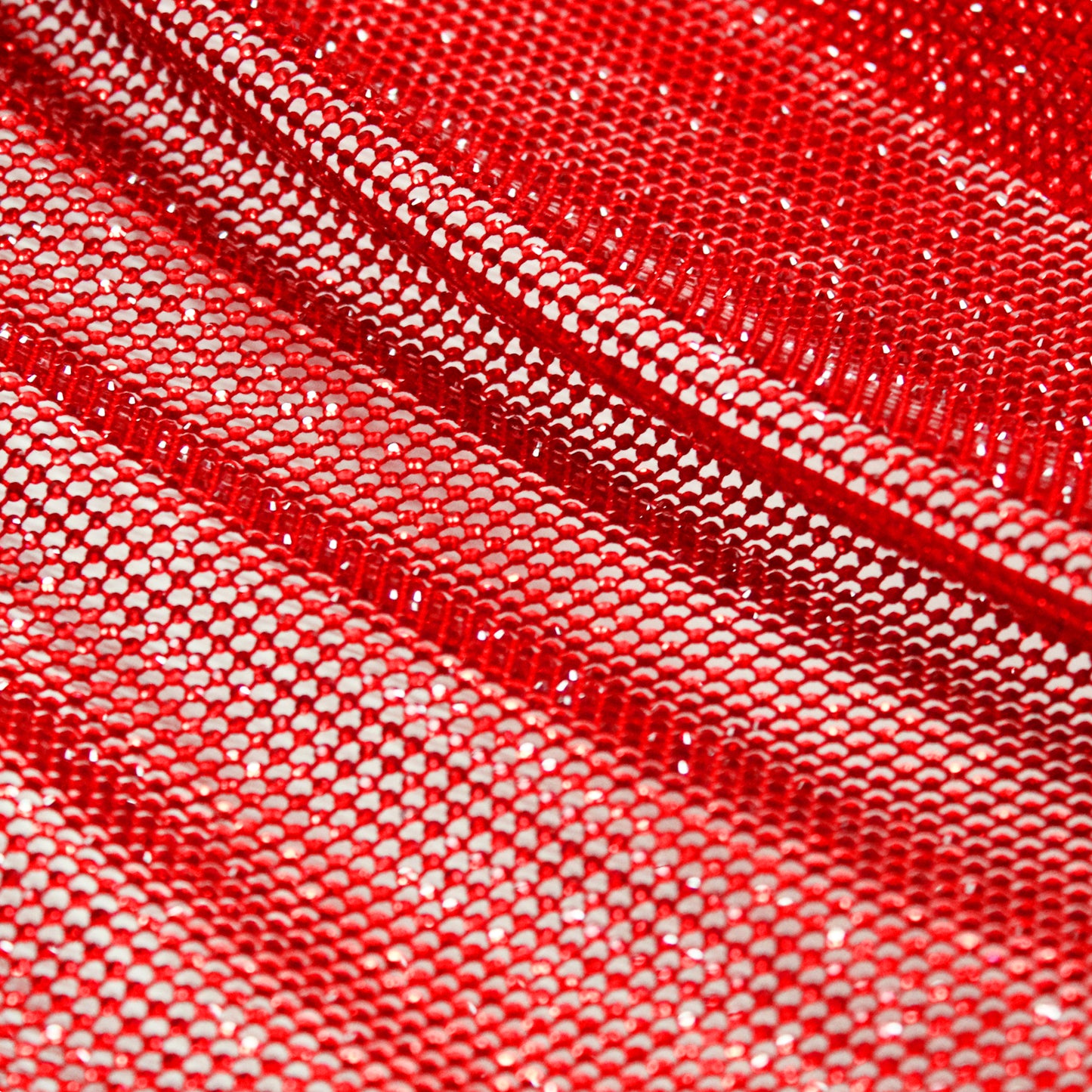 Rete Stretta con Strass Tondi Piccoli Tono su Tono