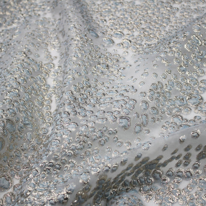Tessuto Broccato con Effetto Pelle di Leopardo