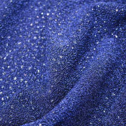 Tessuto Jersey Elasticizzato con Pois Glitter Tono su Tono