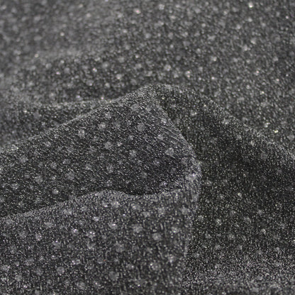 Tessuto Jersey Elasticizzato con Pois Glitter Tono su Tono