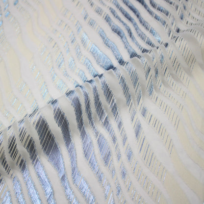 Tessuto Organza Fil Coupe con Motivo Zebrato
