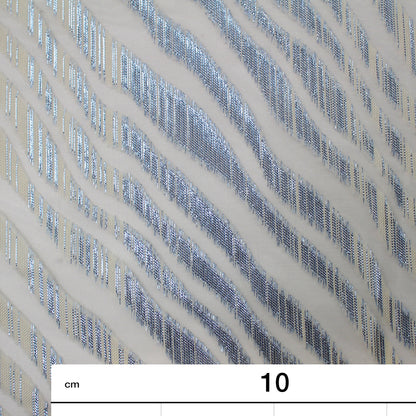 Tessuto Organza Fil Coupe con Motivo Zebrato