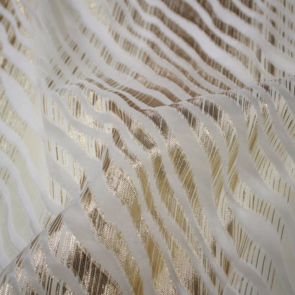 Tessuto Organza Fil Coupe con Motivo Zebrato
