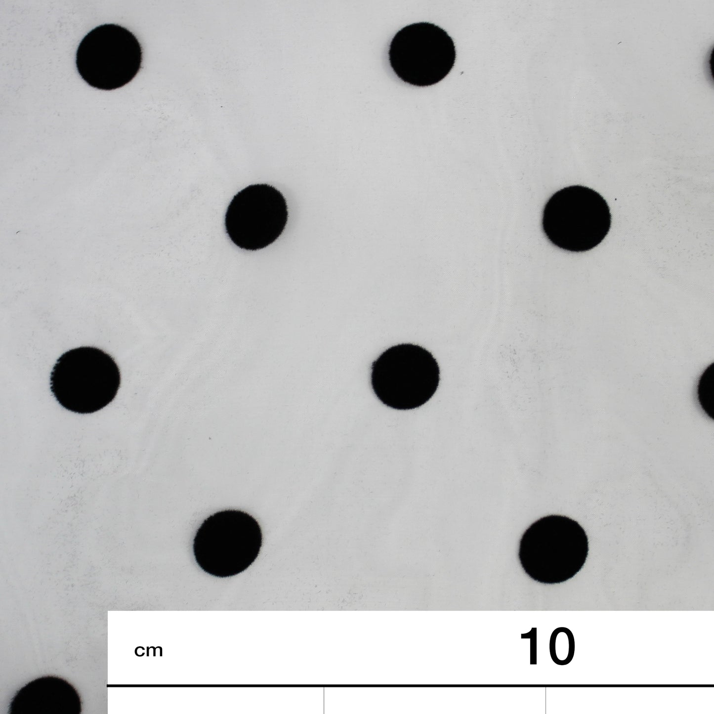 Tessuto Organza Flock Pois Grandi