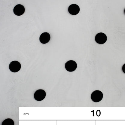 Tessuto Organza Flock Pois Grandi
