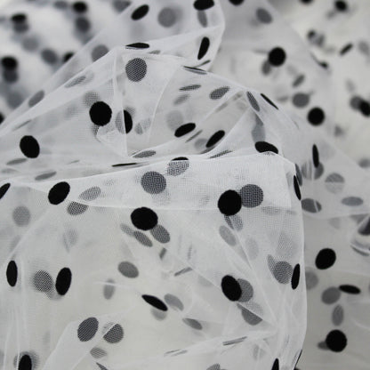 Tulle Flock Pois Grandi