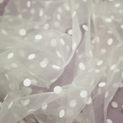 Tulle Flock Pois Grandi