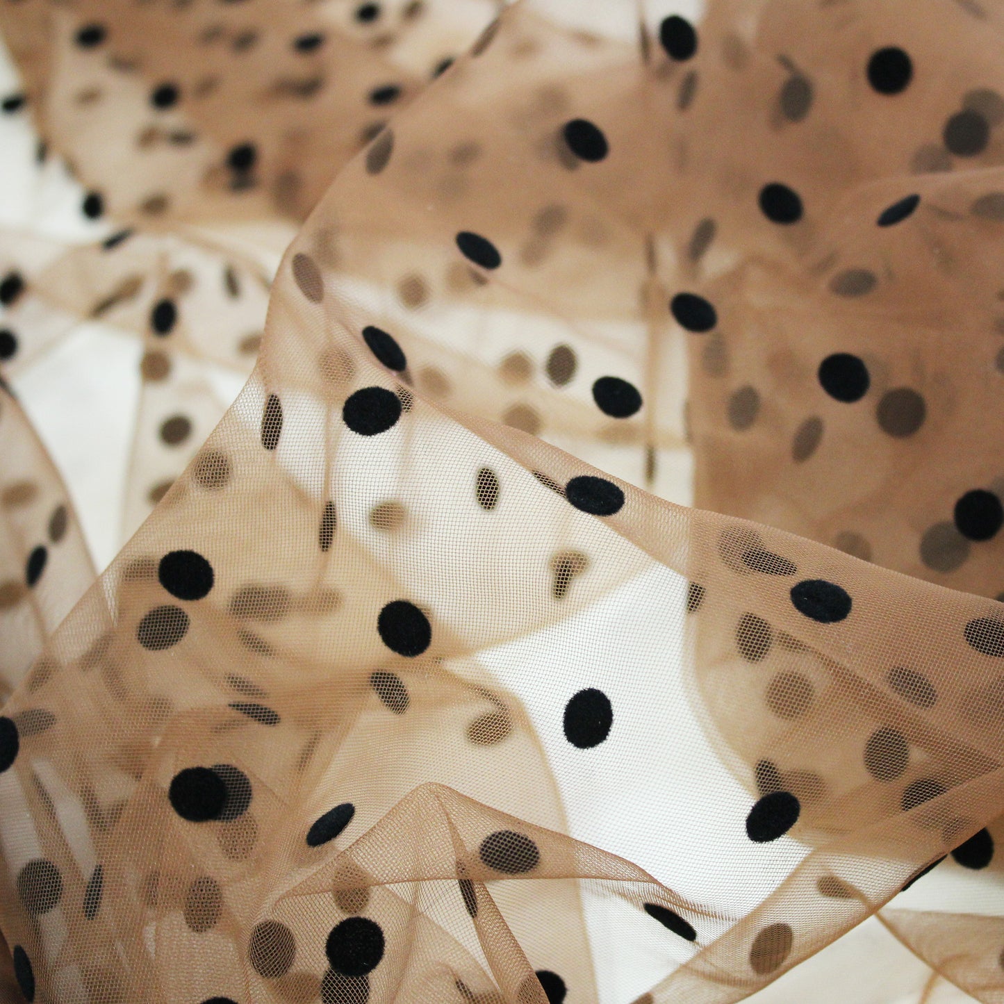 Tulle Flock Pois Grandi