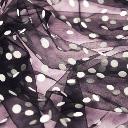 Tulle Flock Pois Grandi