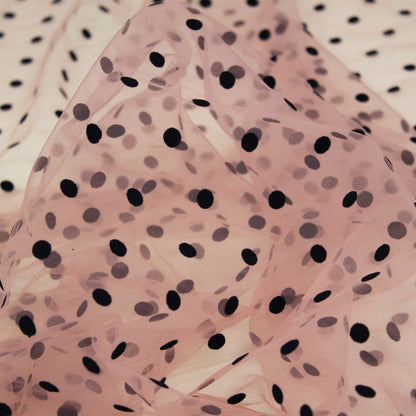 Tulle Flock Pois Grandi
