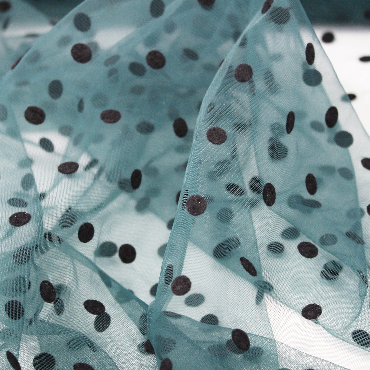 Tulle Flock Pois Grandi