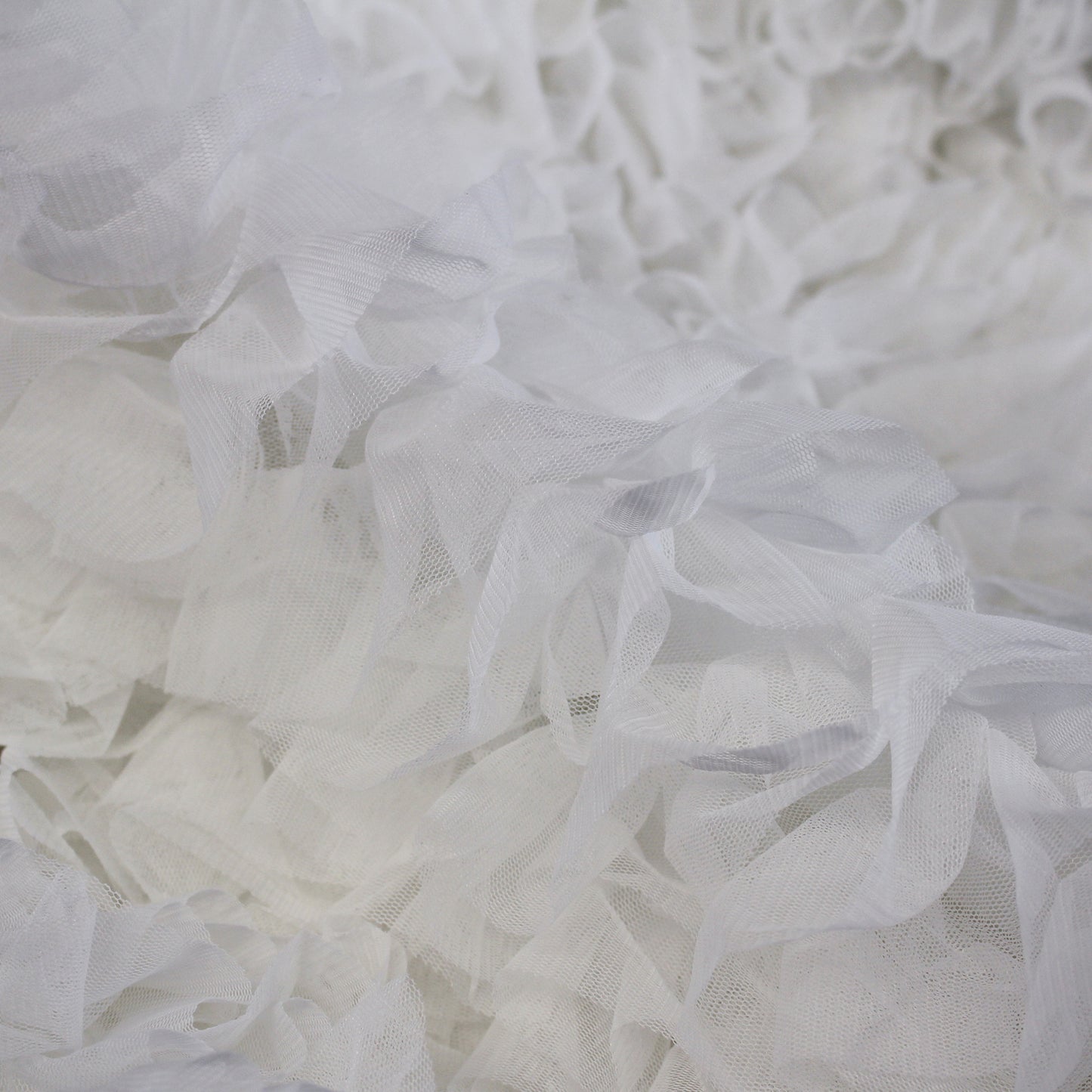Embroidered Tulle with Ruffles and Flounces