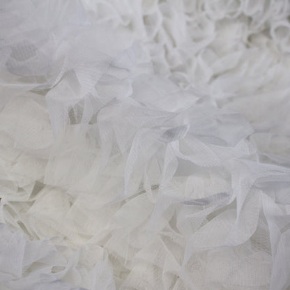Embroidered Tulle with Ruffles and Flounces