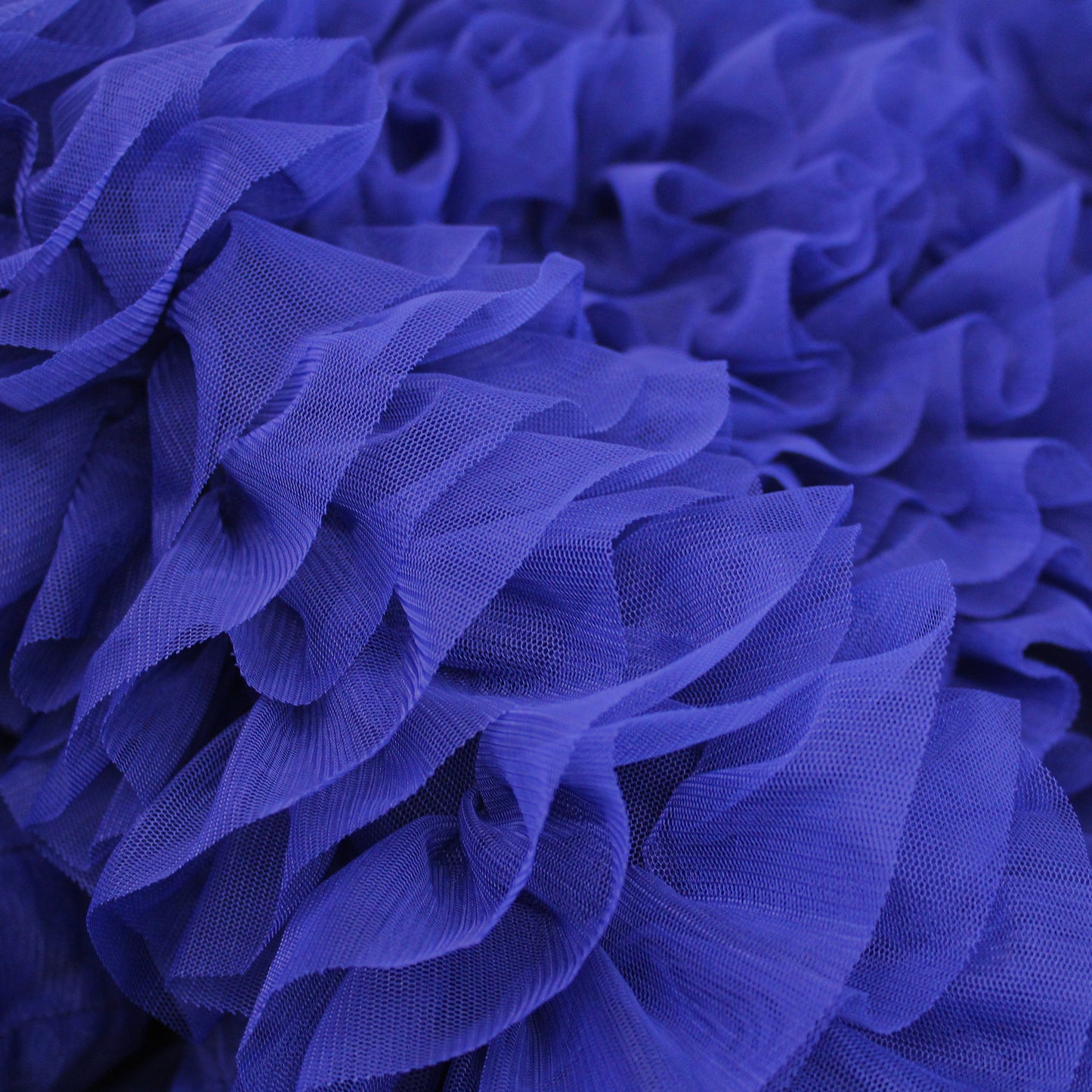 Embroidered Tulle with Ruffles and Flounces
