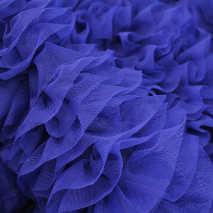 Embroidered Tulle with Ruffles and Flounces