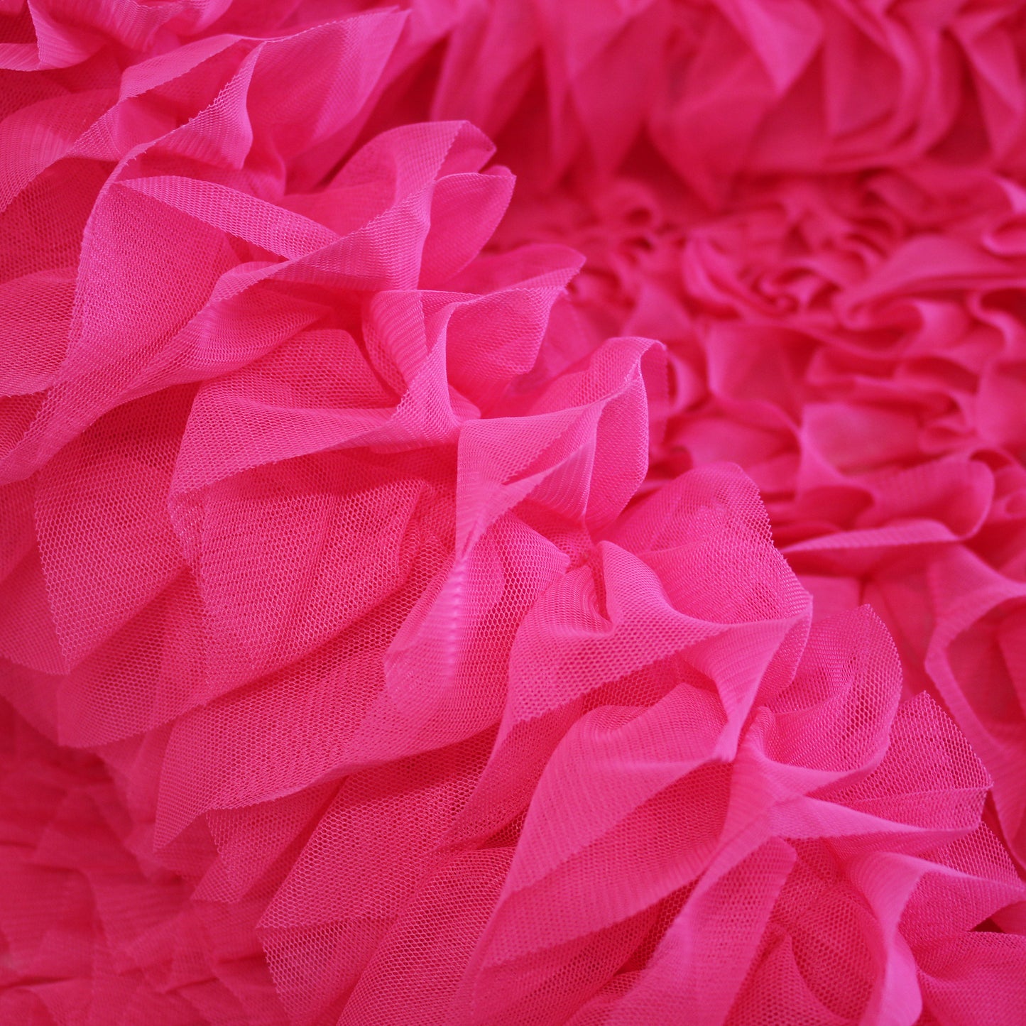 Embroidered Tulle with Ruffles and Flounces